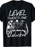 Funny 21St Birthday Gift 21 Year Old Birthday 21St Birthday T-Shirt Same Style for Men And Women 2026 Summer Short-Sleeved Printed T-Shirt 220G