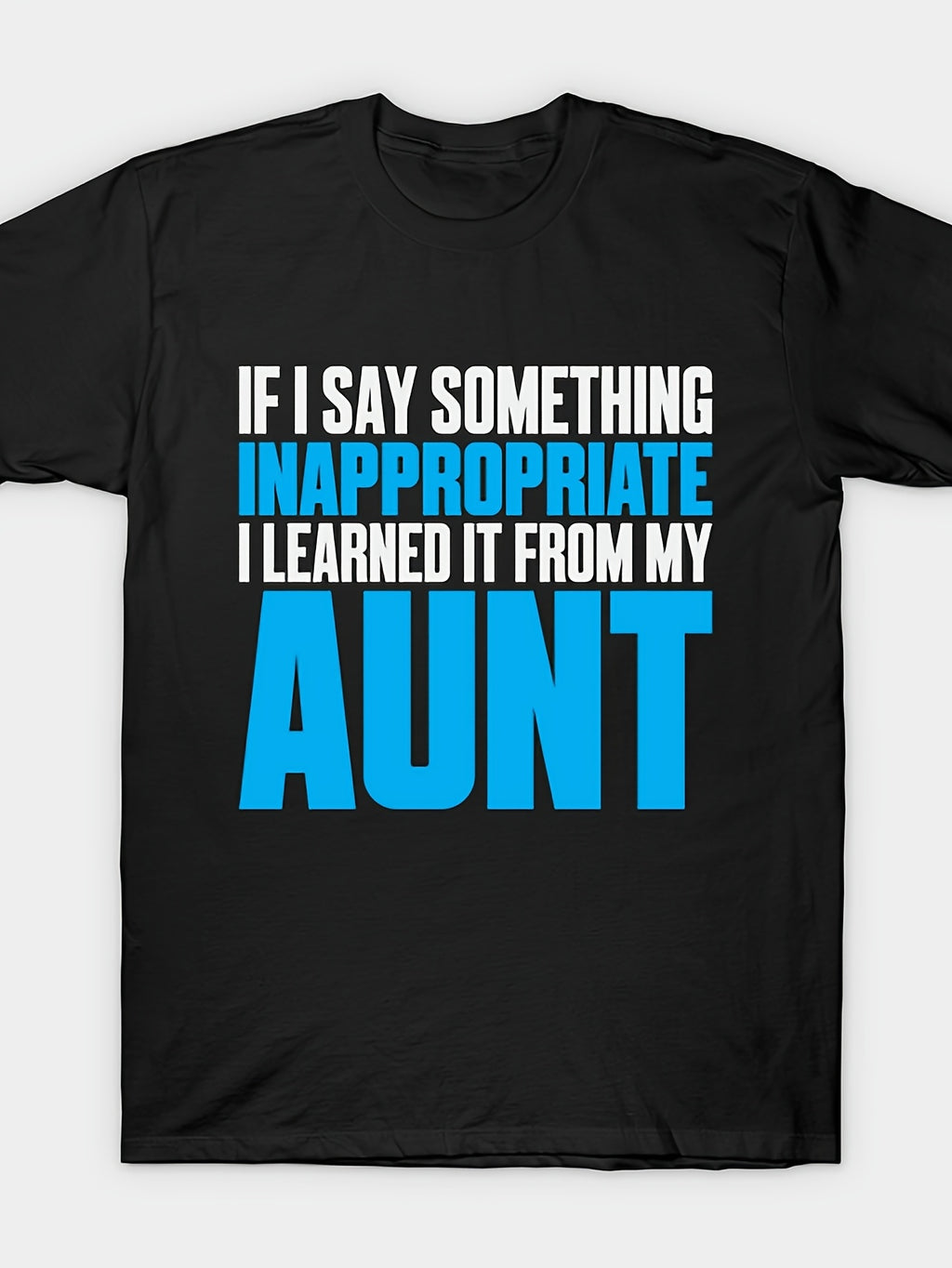 Funny Aunt Learned Family Humor T-Shirt | Same Style for Men and Women, 2026 Summer Short-Sleeved Printed, 180G, Vintage Crew Neck, Regular Fit, All-Season Casual Wear