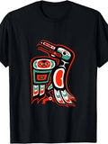 New Limited Haida Local American Style Raven Totem T-Shirt Same Style for Men And Women 2026 Summer Short-Sleeved Printed T-Shirt 180G