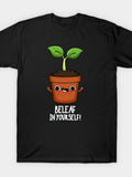 Beleaf In Yourself Funny Plant Pun T-Shirt Same Style for Men and Women 2026 Summer Short-sleeved Printed T-shirt 180G