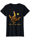 ASL I Love You Hand Sign T Shirt Same Style for Men And Women 2026 Summer Short-Sleeved Printed T-Shirt 180G