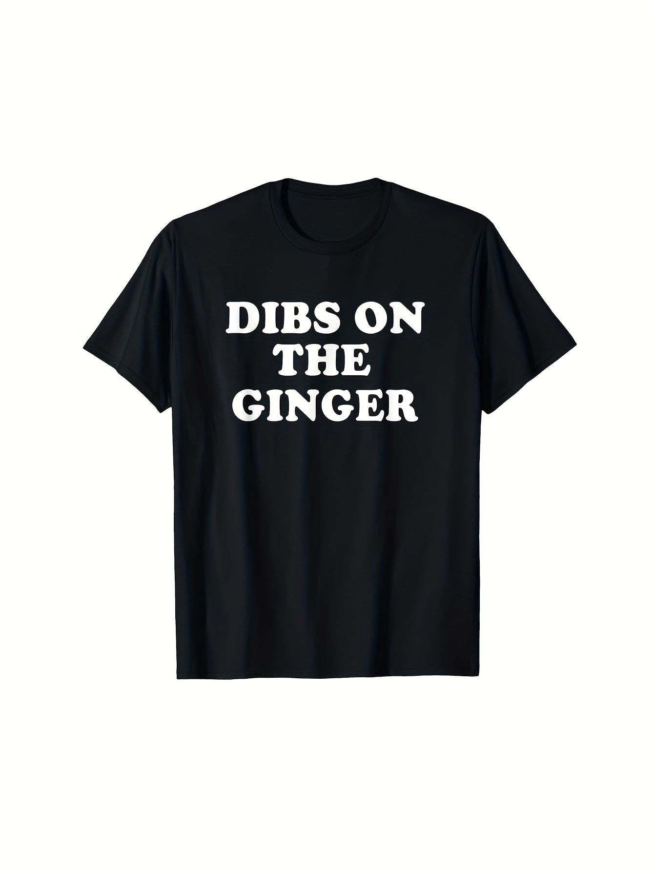 Dibs On The Ginger St Patricks Day Gingers Irish Redhead T-Shirt Classic 100% Black for Sports Travel Casual Daily Wear Comfortable Premium Knit Same Style for Men and Women 2026 Summer Short-sleeved Printed T-shirt 180G