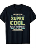 Funny Cabin Crew Gift T-Shirt for Men & Women - 100% Oversized Fit (S-XXXL) Airplane & Flight Attendant Print -ation-Themed Apparel for Flight Crew Cabin Staff Travel Enthusiasts Same Style for Men and Women 2026 Summer Short-sleeved Printed T-shirt