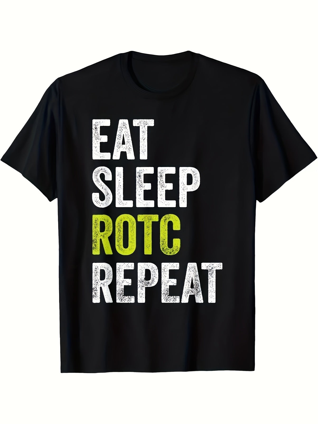 Eat Sleep ROTC Cycling American ROTC T Shirt Crew Neck Casual Printed Fashion 220g Same Style for Men and Women 2026 Summer Short-sleeved Printed T-shirt 180G
