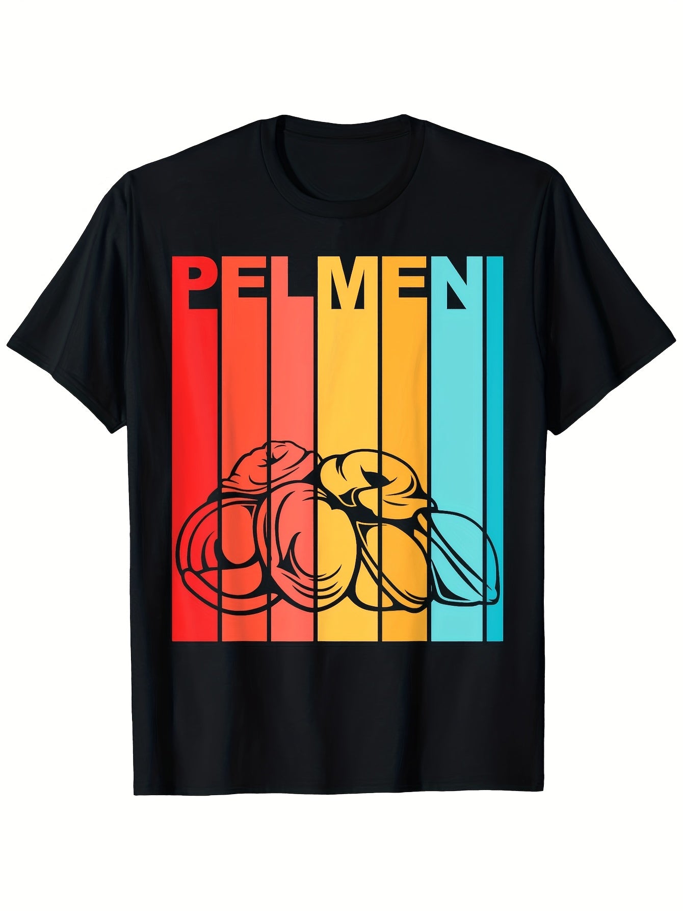 1pc Indonesian Klepon Themed T-Shirt | Sports Style Crew Neck Short Sleeve All-Season Knit Fabric with Slight Stretch Regular Fit Single-Side Print for Culture Lovers & Food Festivals | Same Style for Men and Women, Vintage Style