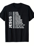Men'S Heavyweight Christian Graphic T-Shirt | My God Lord or Ask Me About Faith Design with Lettering, Round Neck, Short Sleeve, Casual Church Apparel for Religious Events & Daily Wear, 180G Fabric, Vintage Style, Crew Neck, Pullover, Regular Fit