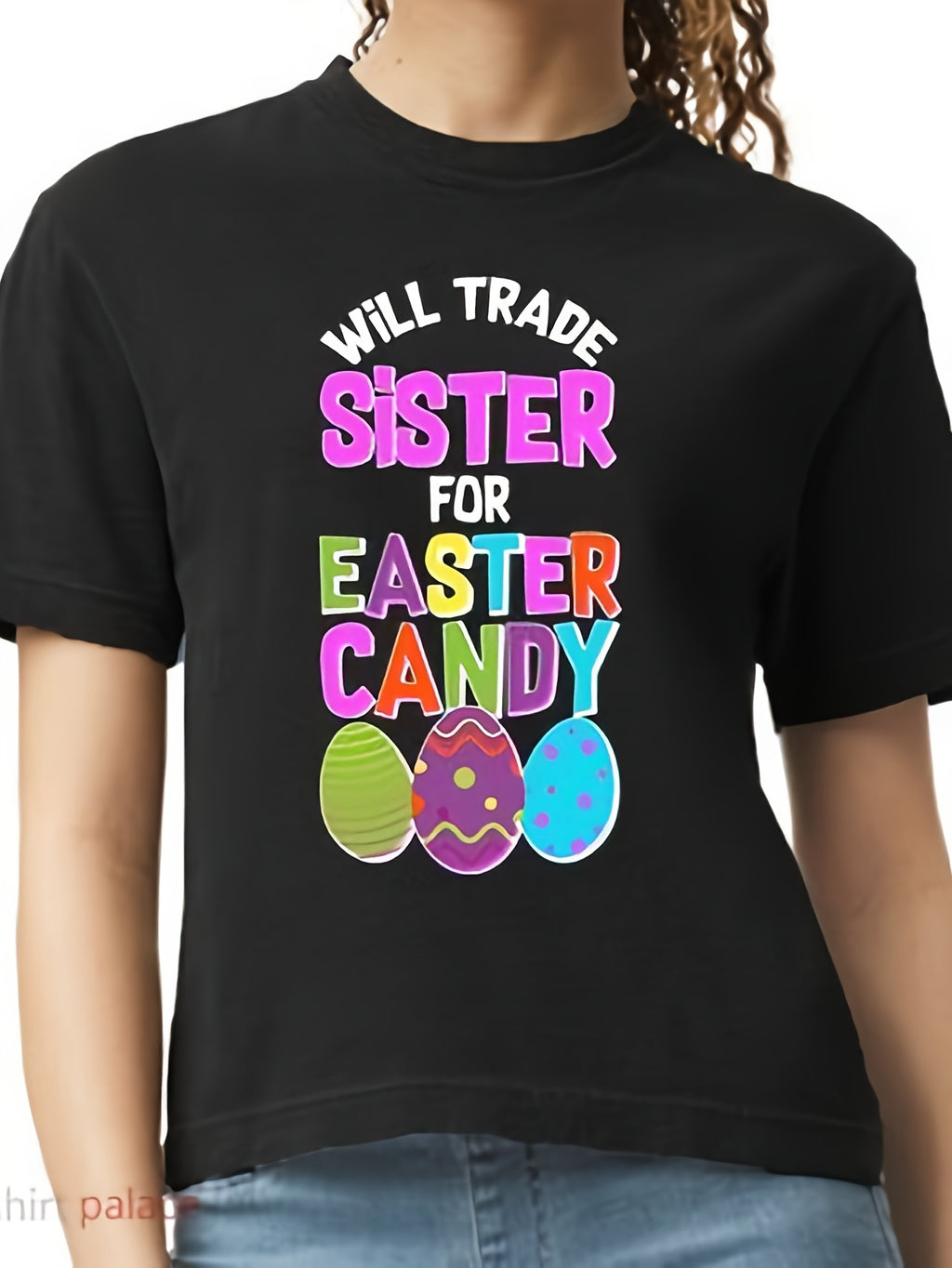 Humorous T-Shirt: Will Exchange Sister for Easter Sweets - Comfort Colors Boxy Style, Unisex, Summer 2026 Short Sleeve, 220G Print