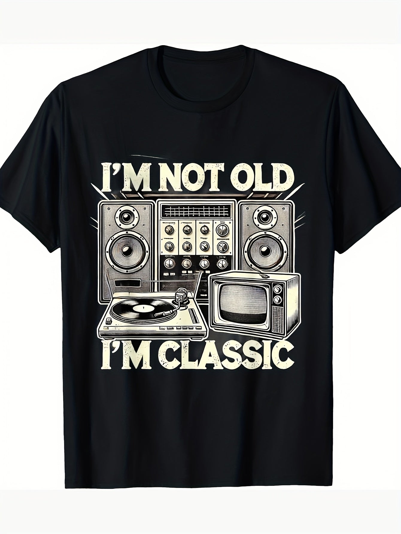 Classic Funny Retro Technique T-Shirt 180g Casual Style Crew Neck Perfect for Male & Couples Suitable for Weekend Casual Sports Hiking & Outdoor Spring Summer Fall Season Same Style for Men and Women 2026 Summer Short-sleeved Printed T-shirt 180G
