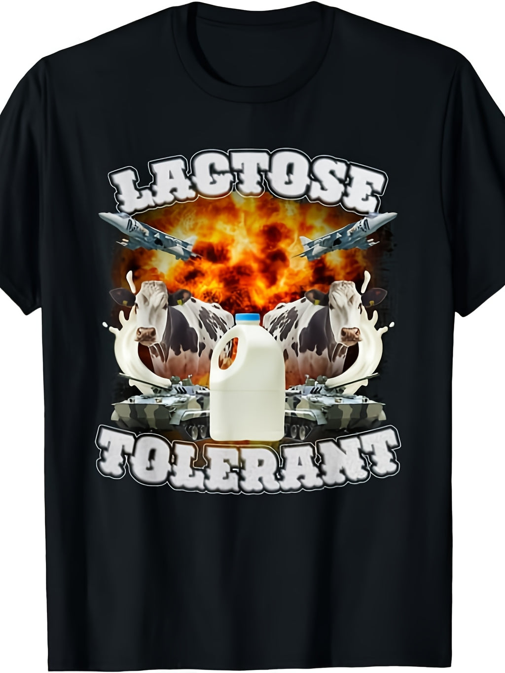 Unisex Adults Black Polyester T-Shirt SmallBlack Same Style for Men and Women 2026 Summer Short-sleeved Printed T-shirt 180G