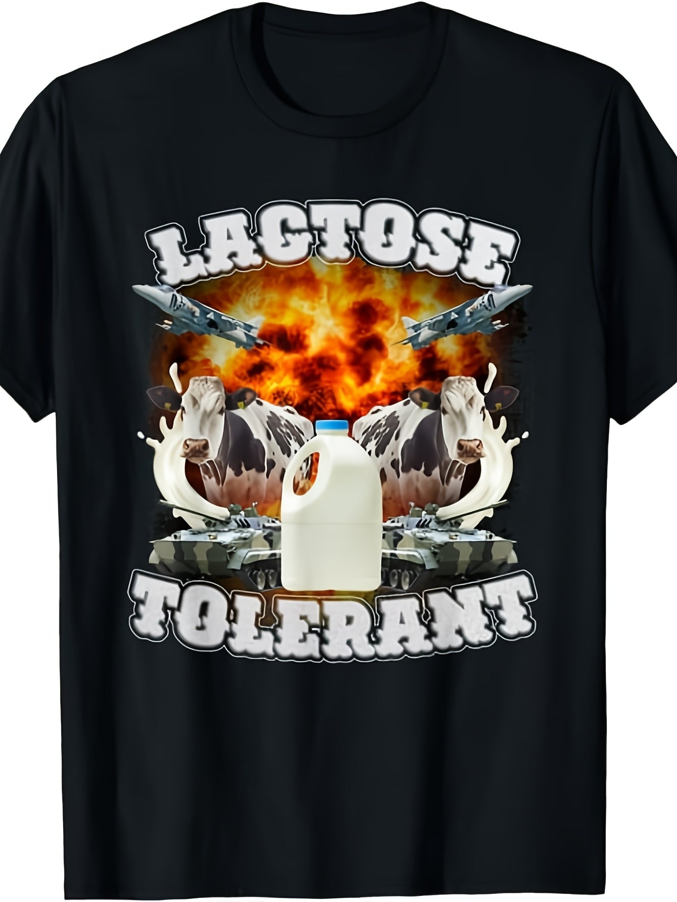 Unisex Adults Black Polyester T-Shirt SmallBlack Same Style for Men and Women 2026 Summer Short-sleeved Printed T-shirt 180G