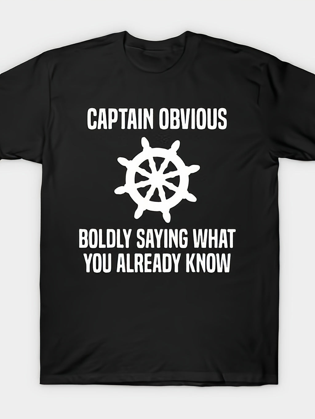 Captain Obvious Boldly Saying What You Already Know T-Shirt | Same Style For Men And Women, 2026 Summer Short-Sleeved Printed T-Shirt, 180G, Vintage Crew Neck, Slight Stretch Fabric, Regular Fit
