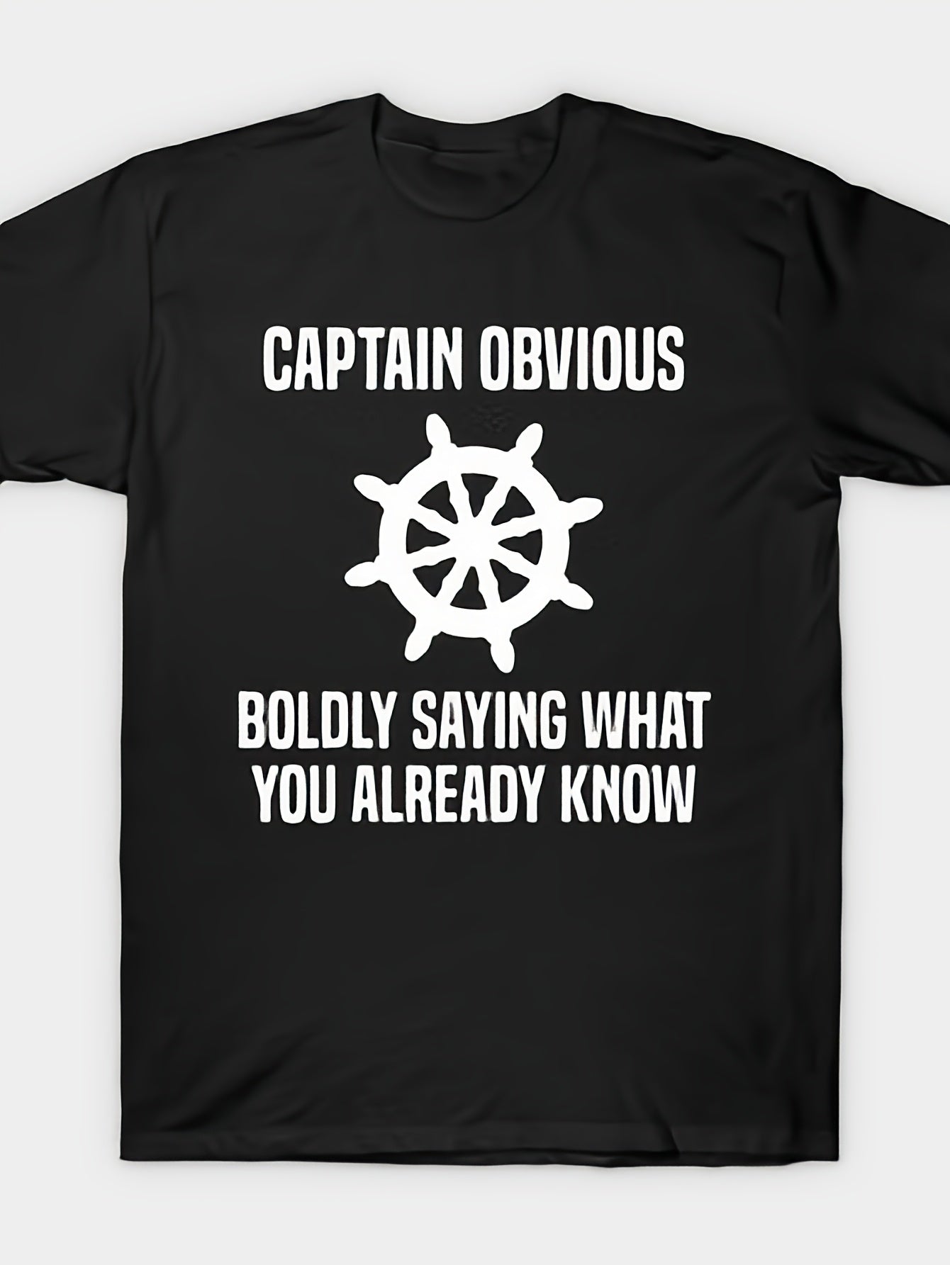 Captain Obvious Boldly Saying What You Already Know T-Shirt | Same Style For Men And Women, 2026 Summer Short-Sleeved Printed T-Shirt, 180G, Vintage Crew Neck, Slight Stretch Fabric, Regular Fit