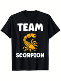 Men's Scorpio Zodiac Graphic T-Shirt - Heavyweight 180gsm Crew Neck Tee Birthday Gift for Scorpio Sizes up to 5XL - Astrology Apparel for Everyday & Special Occasions Scorpio Gifts Str Same Style for Men and Women 2026 Summer Short-sleeved Printed T