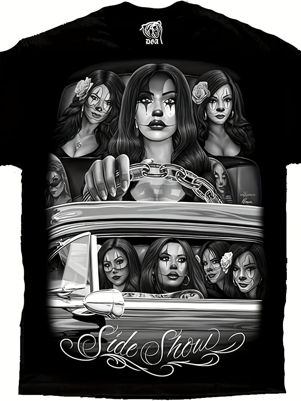 [sexy Clown Tee] Dga Side Show Cruising Lowrider Sexy Payasa Clown T Shirt Men's Comfortable Round Neck Short Sleeves 180g Same Style for Men and Women 2026 Summer Short-sleeved Printed T-shirt 180G