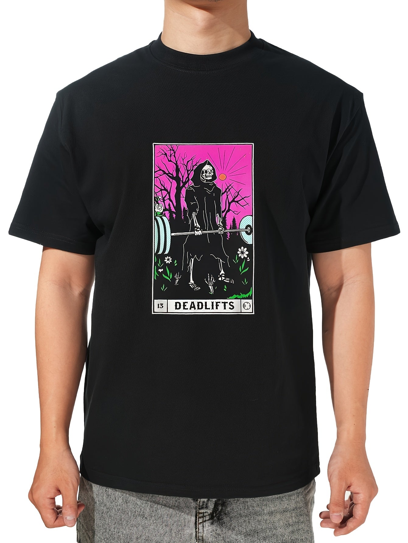 Men'S Heavyweight Deadlift Motivational T-Shirt - Featuring a Skull Weightlifting Graphic, This Gym Tee Is Perfect for Strength Training And Deadlift Workouts. Crew Neck Fitness Apparel Available in a Unisex Style for Both Men And Women. Summer Shor