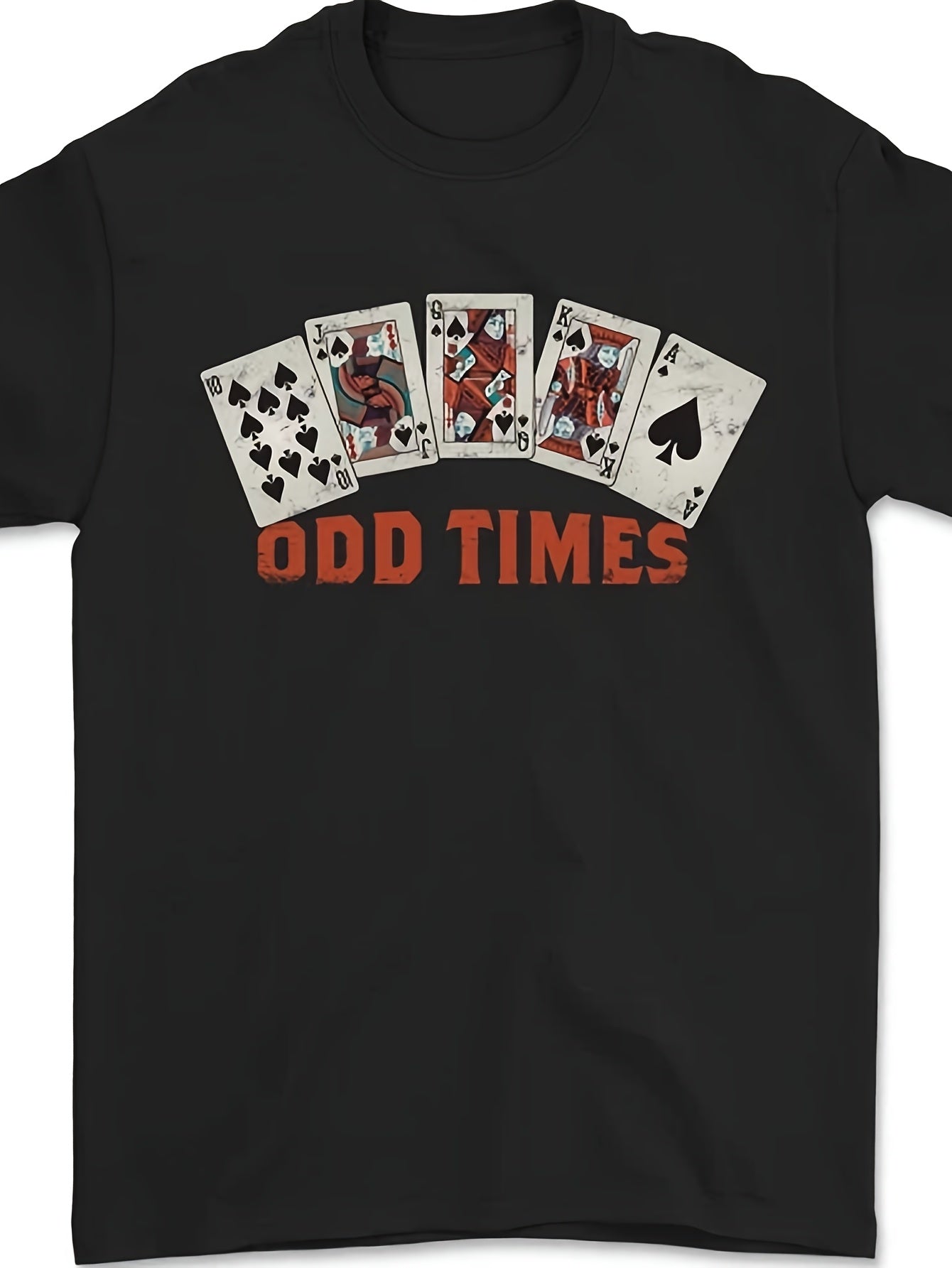 Poker Odd Times Funny Mens T-Shirt 100% Same Style for Men And Women 2026 Summer Short-Sleeved Printed T-Shirt 180G