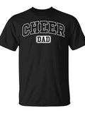 Cheer Dad Athletic Lettering Fathers Day Cheerleader T-Shirt | Same Style For Men And Women, 2026 Summer Short-Sleeved Printed T-Shirt, 180G, Vintage Crew Neck, Slight Stretch Fabric