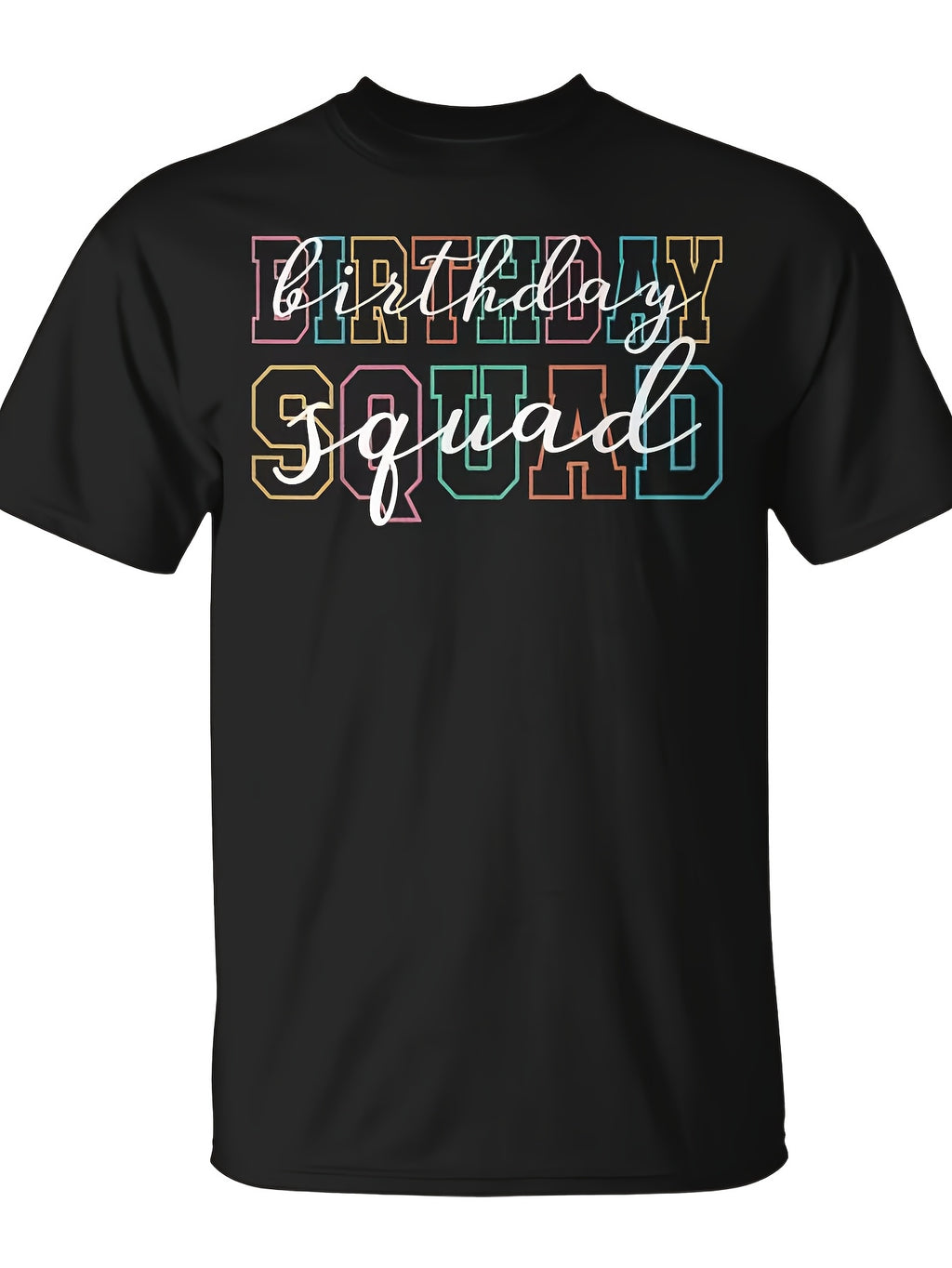 Birthday Squad Party Matching Family Group Birthday T-Shirt - Seseable Same Style for Men and Women 2026 Summer Short-sleeved Printed T-shirt 180G