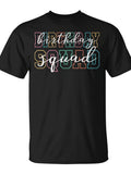 Birthday Squad Party Matching Family Group Birthday T-Shirt - Seseable Same Style for Men and Women 2026 Summer Short-sleeved Printed T-shirt 180G