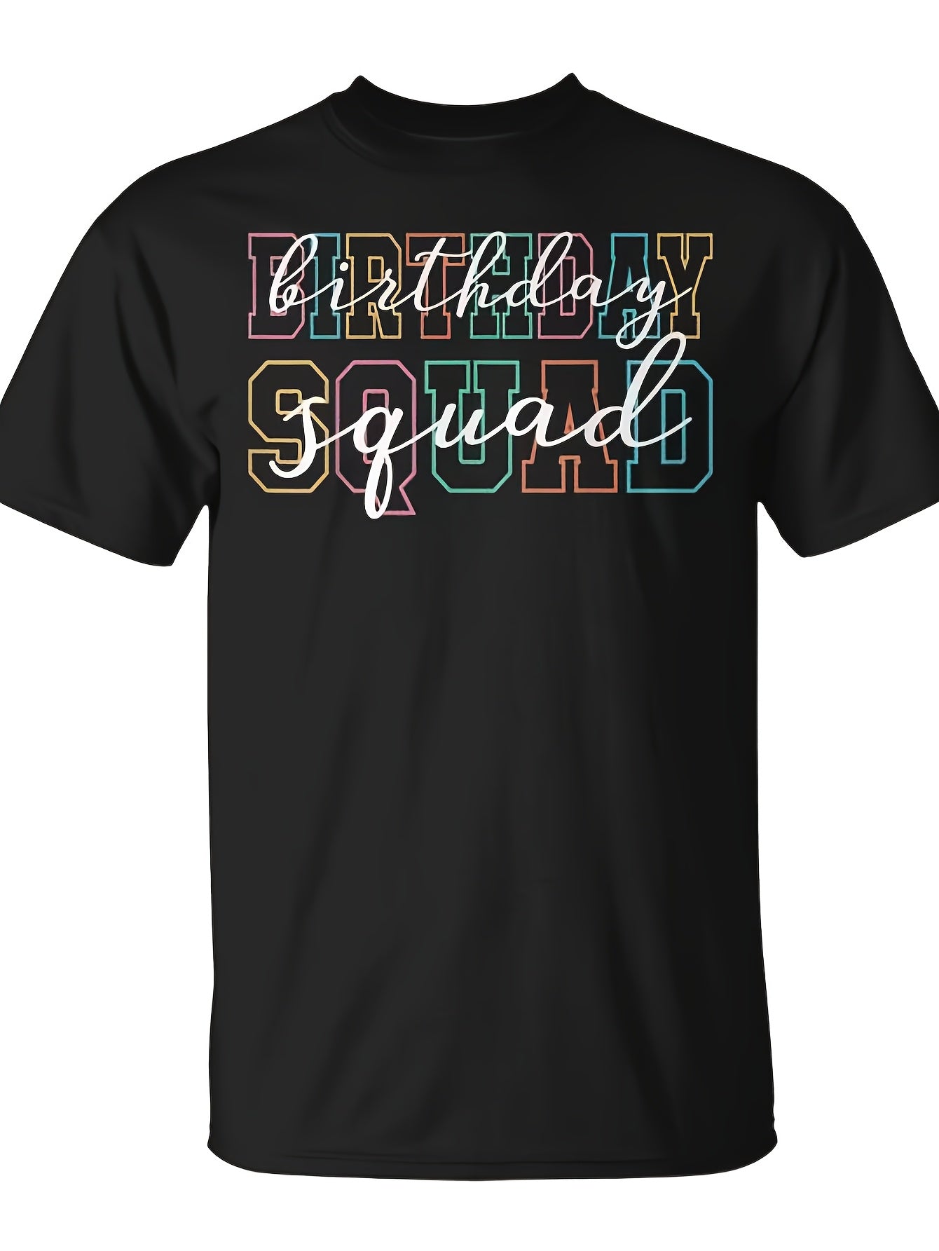 Birthday Squad Party Matching Family Group Birthday T-Shirt - Seseable Same Style for Men and Women 2026 Summer Short-sleeved Printed T-shirt 180G