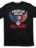 Nightmares American Flag Dream | Men'S Casual Trendy Brand Crew Neck Short Sleeve T-Shirt | Same Style for Men and Women | 2026 Summer Short-Sleeved Printed T-Shirt | 180G Fabric