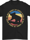 I'm Not Short I'm Koala Sized Funny Bear Mens T-Shirt 100% Same Style for Men and Women 2026 Summer Short-sleeved Printed T-shirt 180G