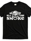 All The Smoke Basketball Podcast T Shirt Funny Basketball Graphic Tee Vintage Crew Neck Shirt Soft Breathable Casual Sports Fan Apparel Black with White Print Machine Washable Ever Same Style for Men and Women 2026 Summer Short-sleeved Printed T