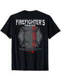 Firefighter'S Prayer T-Shirt - Thin Red Line Design | 100% Breathable & Comfortable Crew Neck, Machine Washable, Black, Perfect Firefighter Gift, Same Style for Men and Women, 2026 Summer Short-Sleeved Printed T-Shirt, 220G