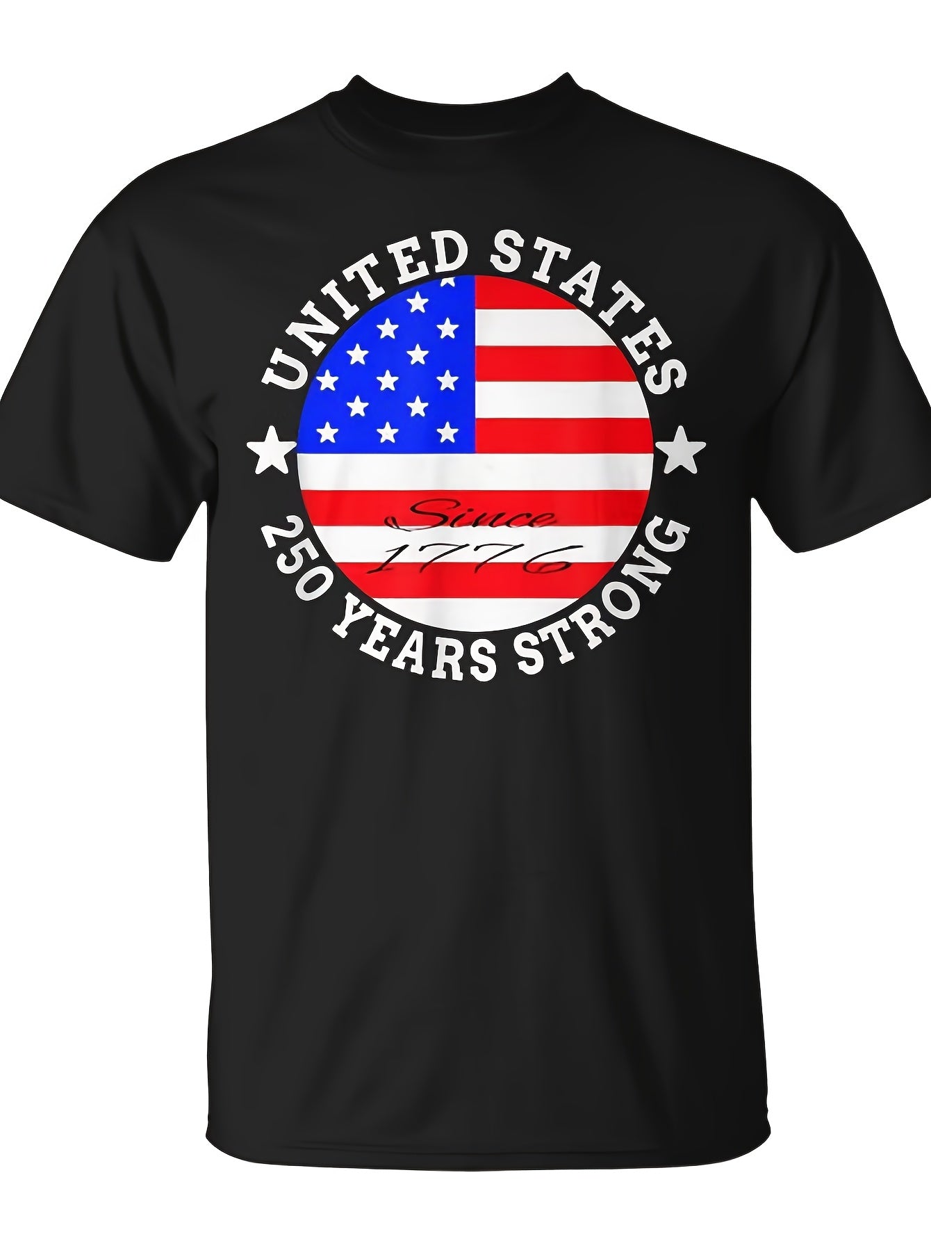 250Th Anniversary Of The Usa 1776-2026 4Th Of July Us Flag T-Shirt | Monsterry, Same Style For Men And Women, 2026 Summer Short-Sleeved Printed T-Shirt, 180G, Vintage, Crew Neck, Pullover, Slight Stretch Fabric, Regular Fit