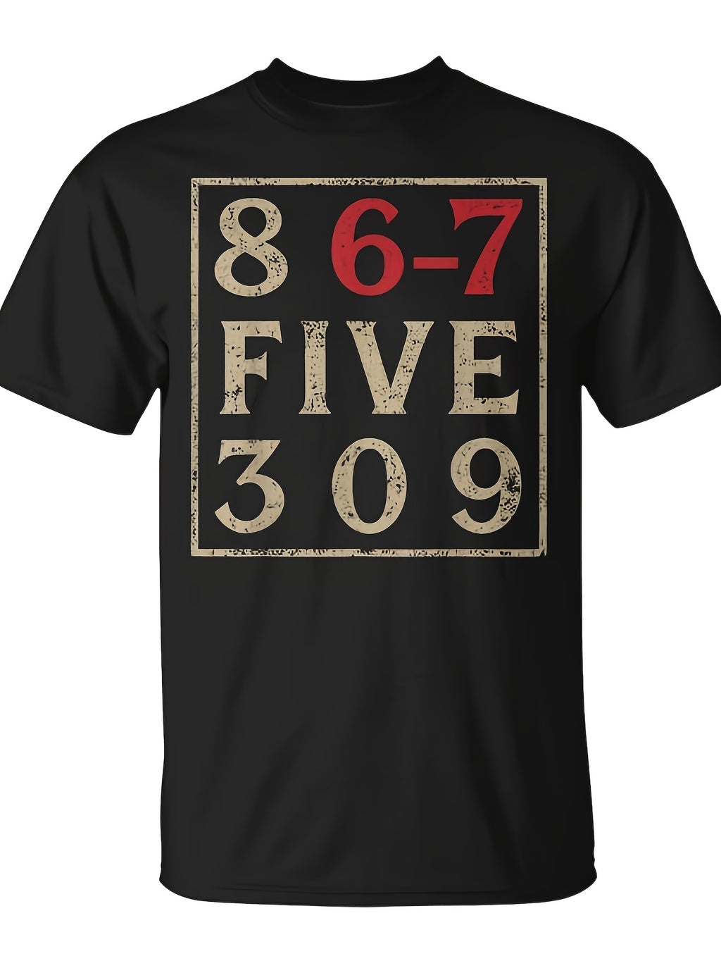 8 67 Five 309 Six Seven T-Shirt - Seseable Same Style for Men and Women 2026 Summer Short-sleeved Printed T-shirt 180G