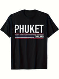180G Phuket Thailand T-Shirt, Unisex Design for 2026 Summer, Featuring Short Sleeves And a Printed Design