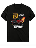A Cozy And Unique Humorous Car Racing Tee for Men. The Round Neck T-Shirt Features a Burnout Drag Racing And Muscle Car Design, Making It an Excellent Icebreaker. Available in a Similar Style for Both Men And Women
