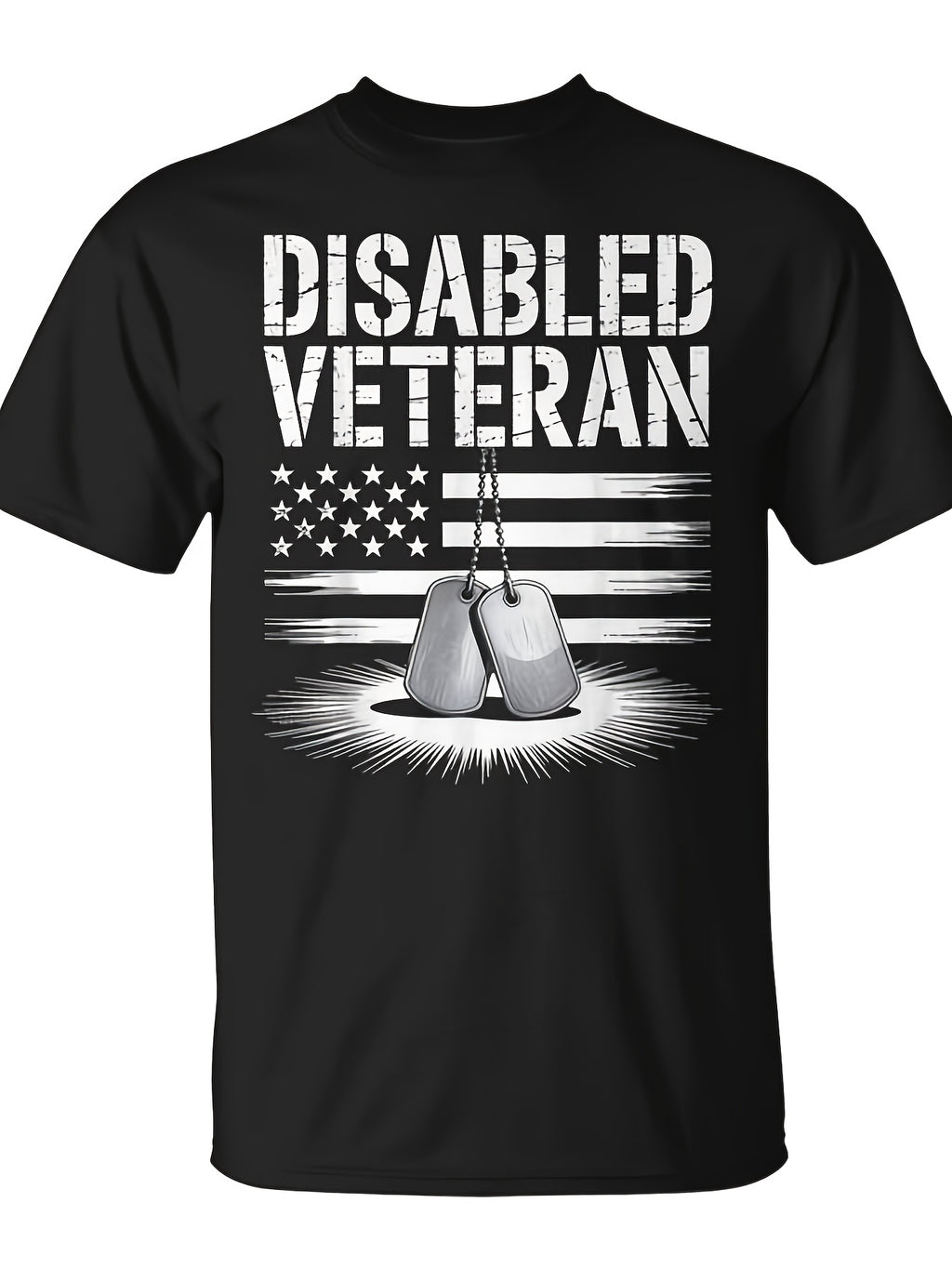 Disabled Veteran Happy 4Th Of July Us Military Handicap Vet T-Shirt - Monsterry Same Style for Men and Women 2026 Summer Short-sleeved Printed T-shirt 180G