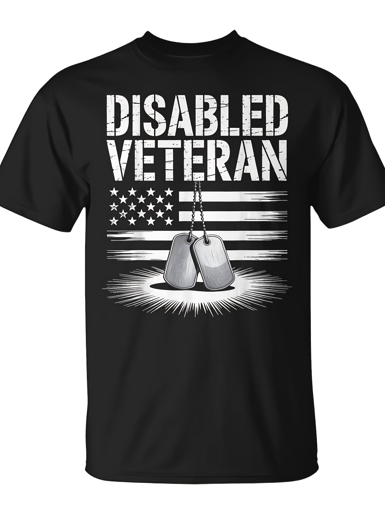 Disabled Veteran Happy 4Th Of July Us Military Handicap Vet T-Shirt - Monsterry Same Style for Men and Women 2026 Summer Short-sleeved Printed T-shirt 180G