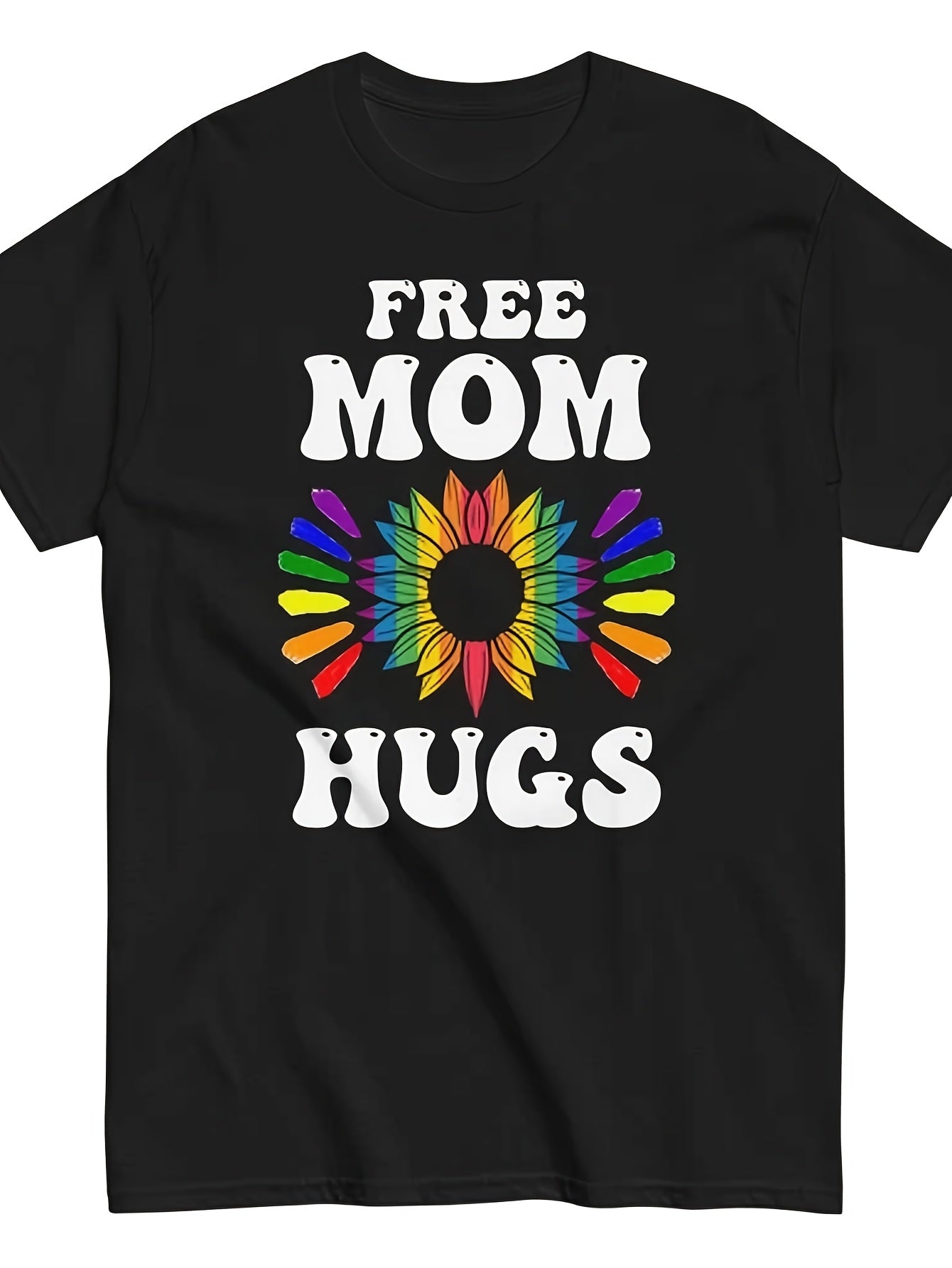 Rainbow Sunflower LGBT Pride Month Mother'S Day T-Shirt, Unisex Design for Both Men And Women, Summer Short-Sleeve Printed Tee for 2026, 180G Fabric