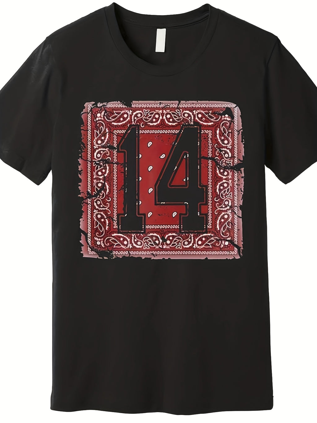 Men'S Casual T-Shirt in Red Paisley Print - Featuring a Loose Fit, Breathable Fabric, Round Neck, And Short Sleeves, Perfect for Summer Outings. It'S Machine Washable And Combines Style with Comfort. This Trendy Design Is Available for Both Men And