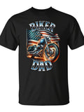Best Dad Motorcycle Freedom Father'S Day Great Idea T-Shirt - Monsterry | Same Style For Men And Women, 2026 Summer Short-Sleeved Printed T-Shirt, 180G, Vintage Crew Neck, Slight Stretch Fabric, Regular Fit