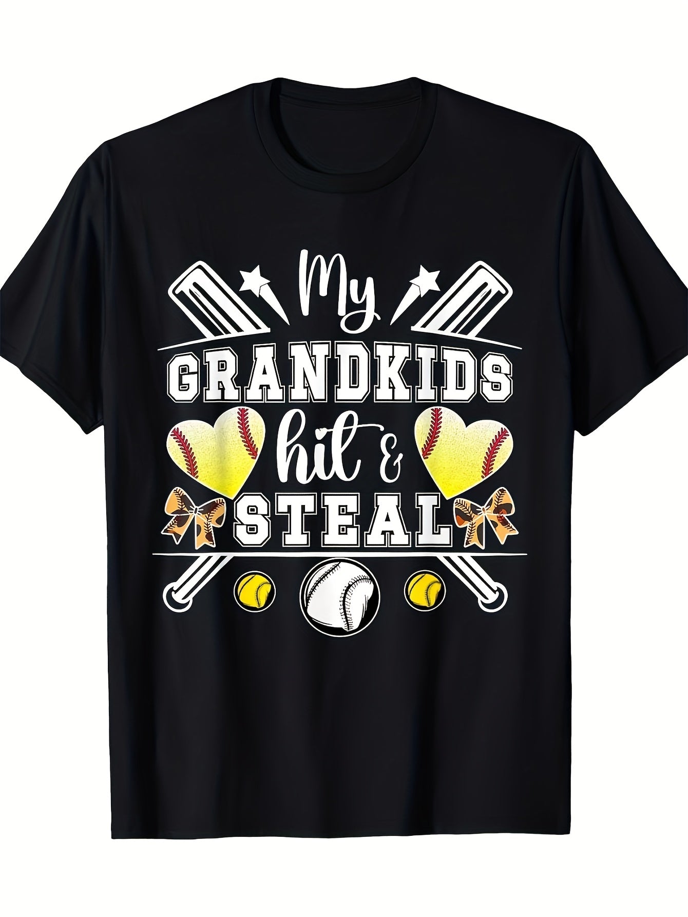Casual Men'S T-Shirt for Baseball and Softball | Suitable for Spring and Summer, Same Style for Men and Women, 2026 Summer Short-Sleeved Printed T-Shirt, 180G, Vintage Style, Crew Neck, Pullover, Slight Stretch Fabric, Regular Fit