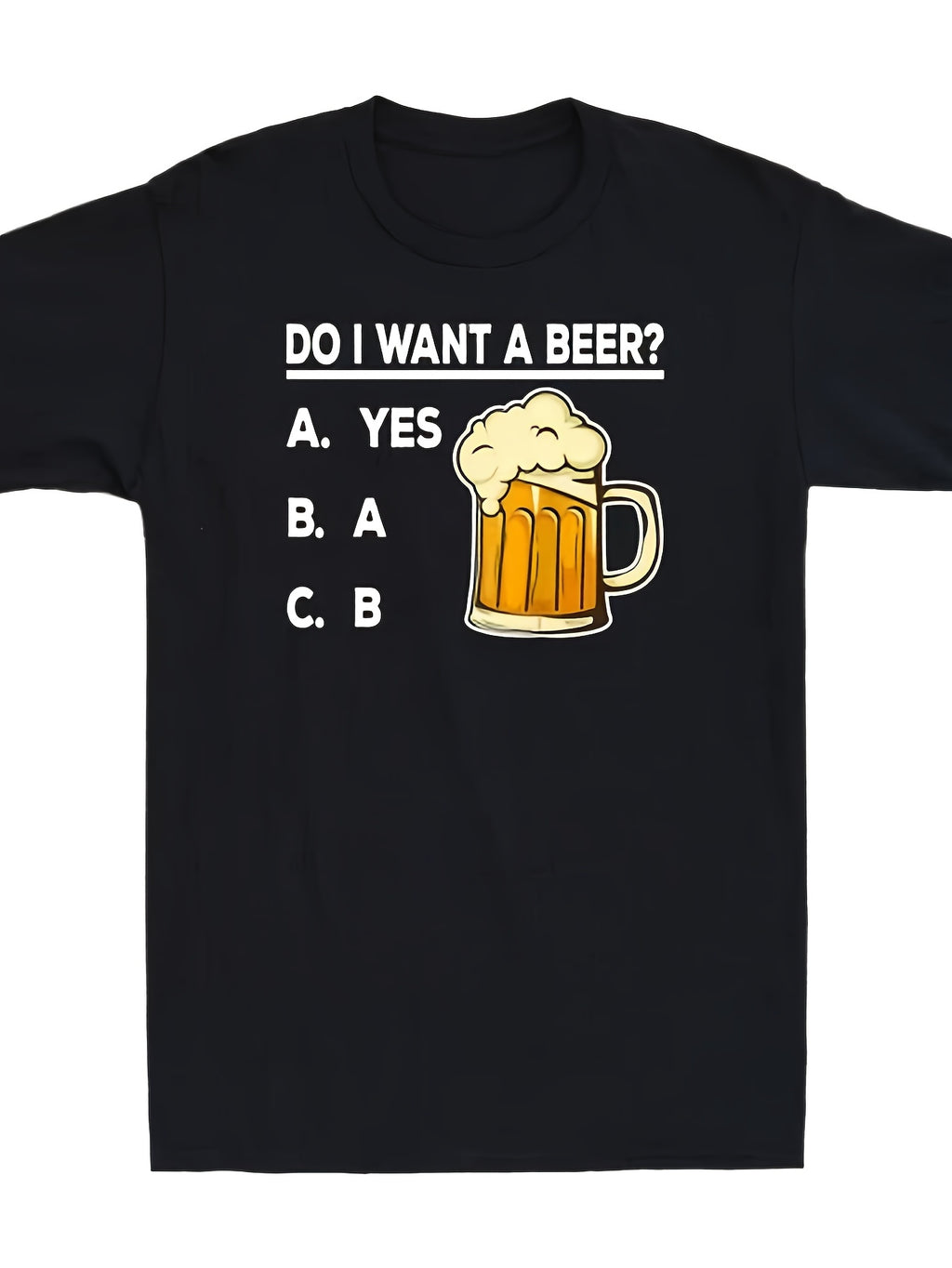 Funny Beer Lover Short Sleeve Gift I Want Do Beer Unisex T-Shirt Same Style for Men and Women 2026 Summer Short-sleeved Printed T-shirt 220G