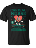 Cardiac Nurse Retro Cardiology Cute Vascular Heart T-Shirt - Monsterry Same Style for Men and Women 2026 Summer Short-sleeved Printed T-shirt 180G