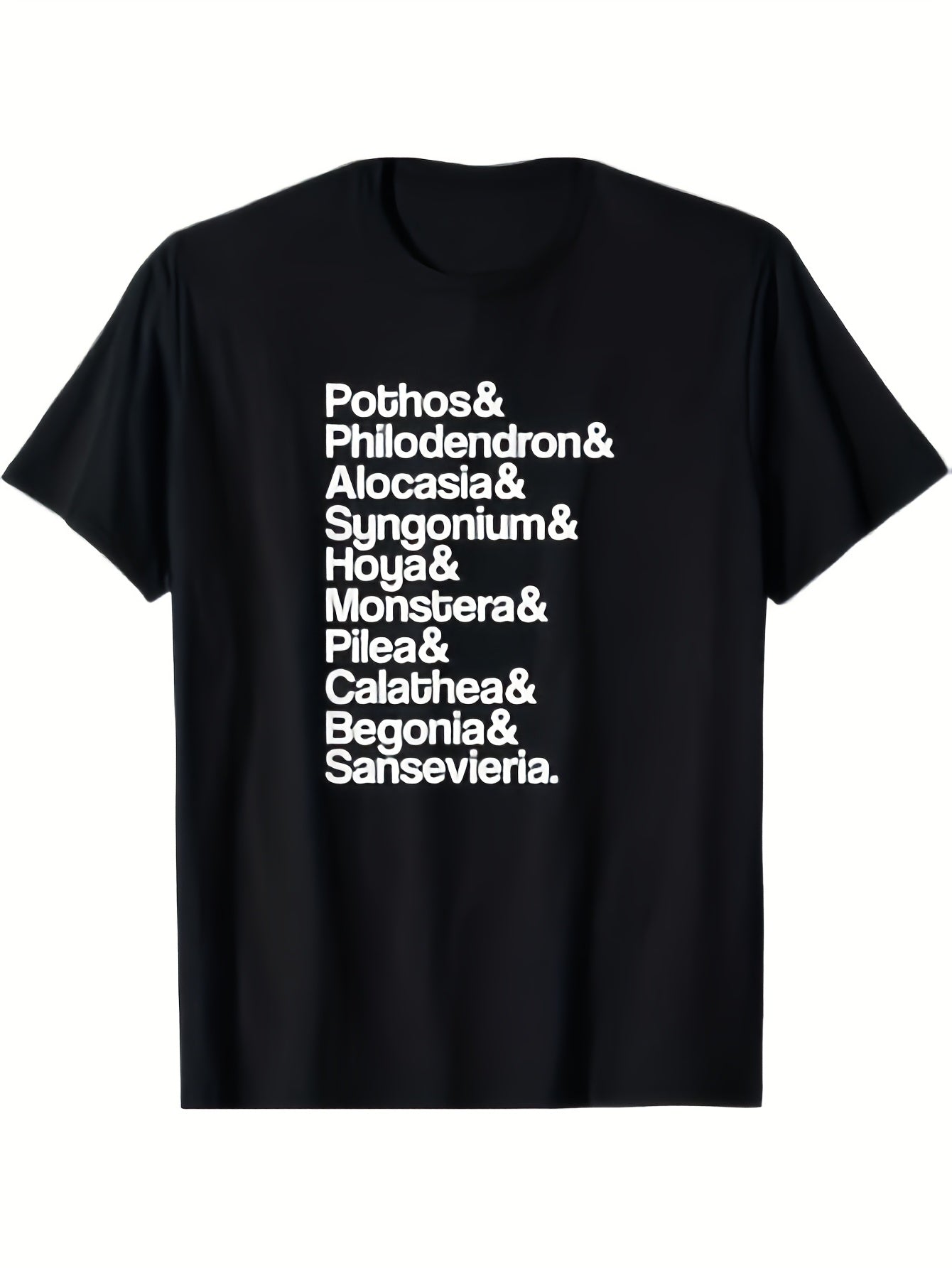 100% Houseplant T-Shirt with Pothos, Hoya, Monstera, Pilea, Philodendron, Alocasia Prints | Ideal for Men, Women, Family, Friends | Perfect for Thanksgiving, Christmas, New Year Gifts | Sizes S | Vintage Style, Crew Neck, Regular Fit, Short Sleeves