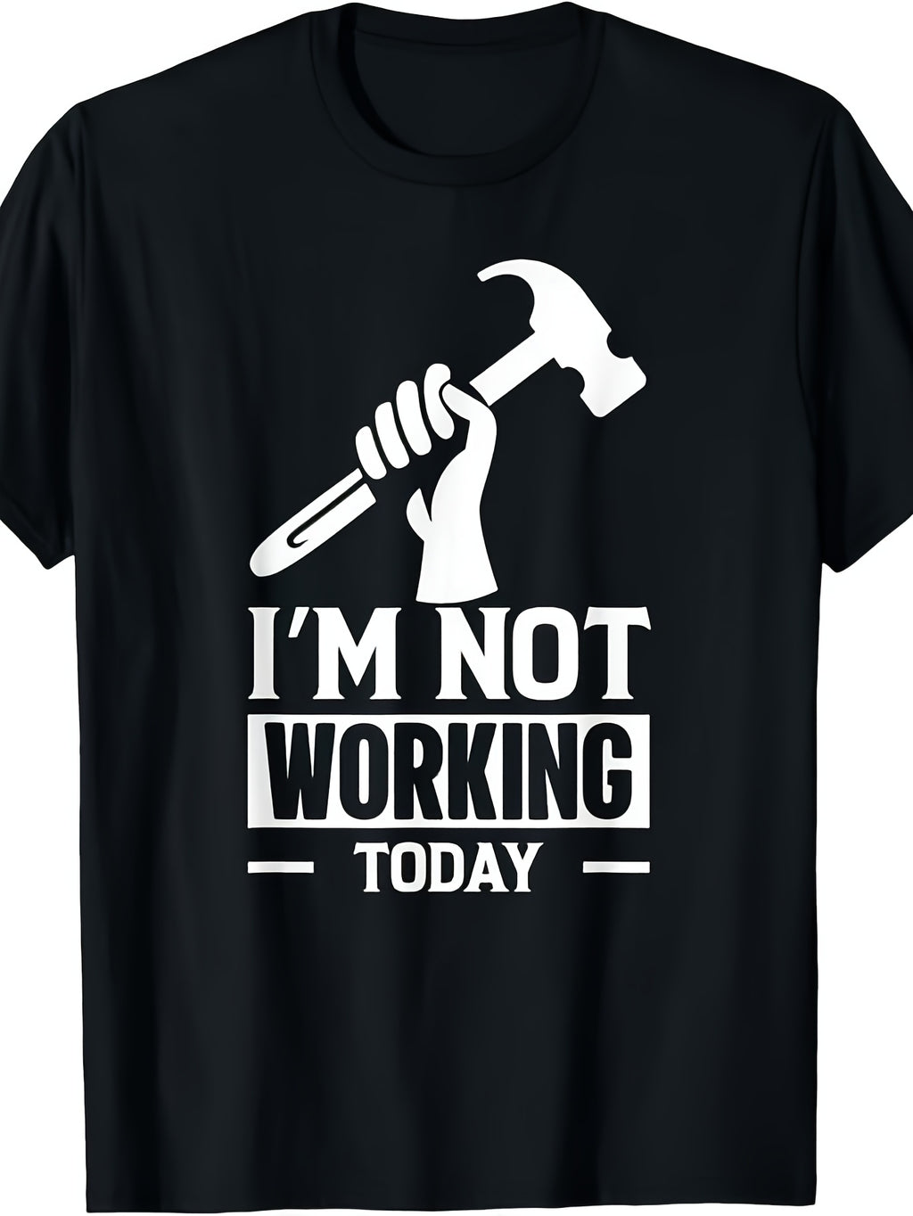 I'M Not Working Today Happy Labor Day T-Shirt Same Style for Men And Women 2026 Summer Short-Sleeved Printed T-Shirt 180G