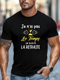 Humorous Retirement T-Shirt for Men - "I'M Retired, I Don'T Have Time" in Mustard Yellow - Lightweight And Breathable Tee Ideal for Retirees And Casual Outings - Regular Fit with Round Neck - A Fun Gift - Available in Matching Styles for Both Men An