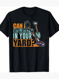 Men's Metal Detector Graphic T-Shirt - Can I Detect Metal in Your Yard Design Breathable 100% Casual Hip Hop Style Comfortable Fit for All Seasons Unisex Black Tee with Fun Metal De Same Style for Men and Women 2026 Summer Short-sleeved Printed