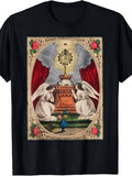 New Exclusive Holy Sacrament Eucharistic Adoration Catholic Altar Lamb T-Shirt, Available in Matching Styles for Both Men And Women, Featuring a Short-Sleeve Design for Summer 2026, Made from 180G Fabric
